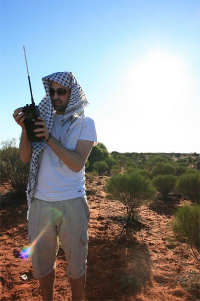 A lost explorer tunes into the Archive of the Air to listen to the Martu Aboriginal knowledge of the landscape around Lake Disappointment. Food and drink can now be uncovered.